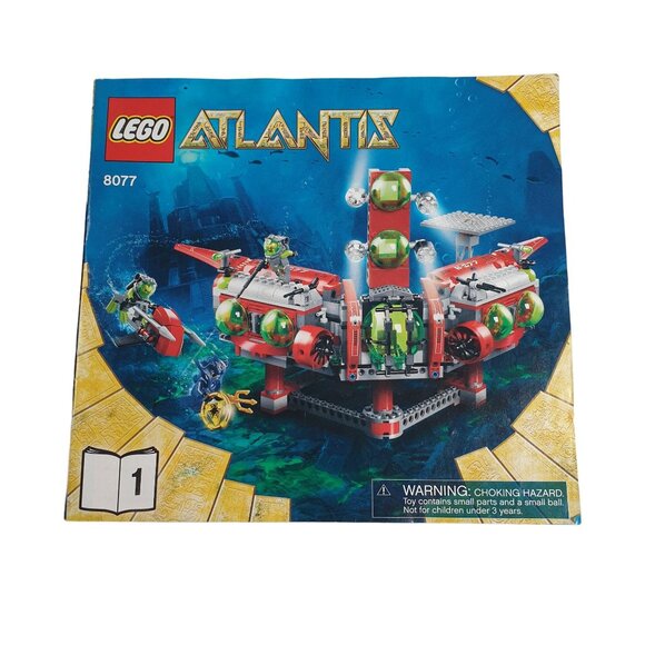 8077 Atlantis Book 1 LEGO Building Manual Instruction Replacement Part - Picture 1 of 2